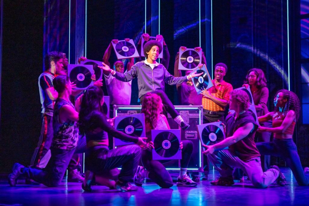 William Bonneras as young Michael Jackson surrounded by records.