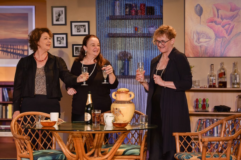 Exit Laughing theatre play image showing a lively comedy about friendship, chaos and  women embracing life